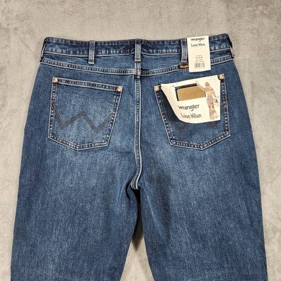 Wrangler Lainey Wilson Jeans Womens 33x34 Blue High Rise Bootcut Boot Hugger - Picture 7 of 15